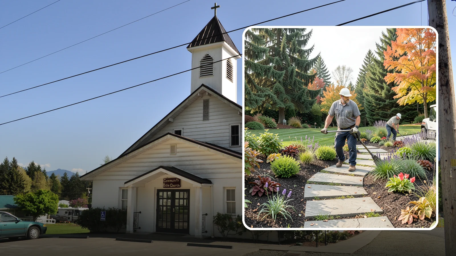 Garden Path Installation in Concrete, Skagit County, WA - Charming garden paths in stone, gravel, or stepping stones that invite you through your landscape.