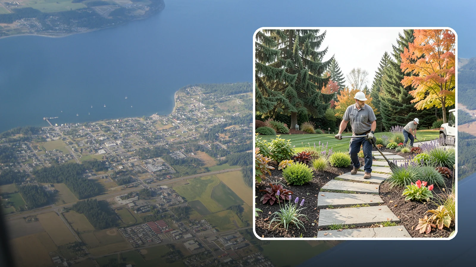 Garden Path Installation in Coupeville, Island County, WA - Charming garden paths in stone, gravel, or stepping stones that invite you through your landscape.