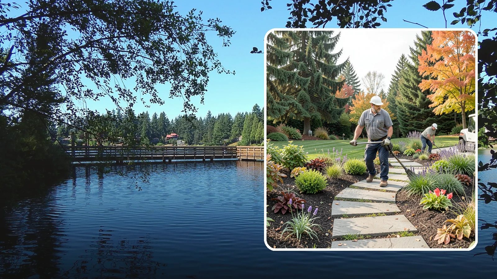 Garden Path Installation in Federal Way, King County, WA - Charming garden paths in stone, gravel, or stepping stones that invite you through your landscape.