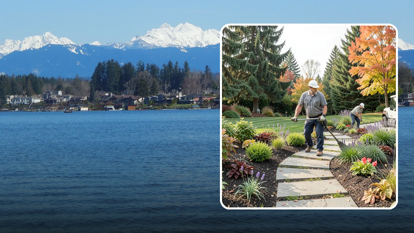 Garden Path Installation in Lake Stevens, Snohomish County, WA - Charming garden paths in stone, gravel, or stepping stones that invite you through your landscape.