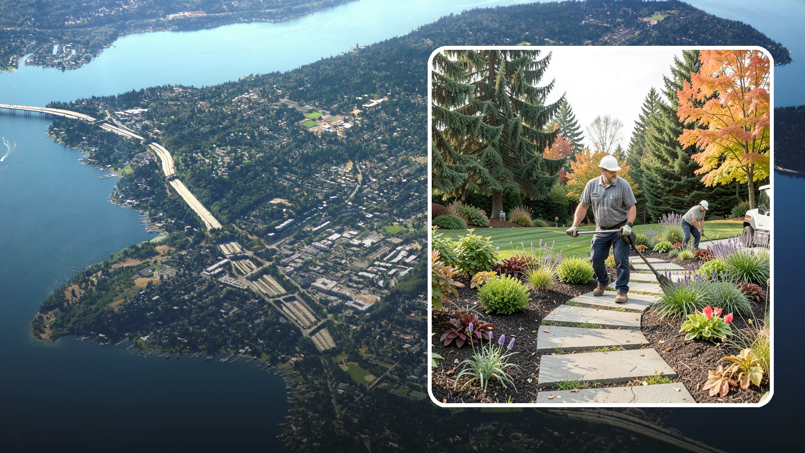 Garden Path Installation in Mercer Island, King County, WA - Charming garden paths in stone, gravel, or stepping stones that invite you through your landscape.