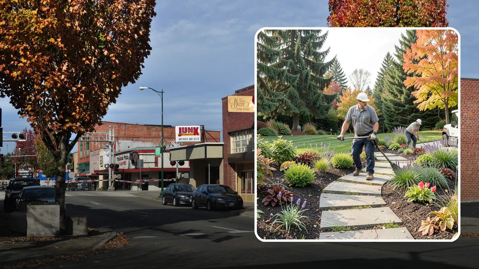 Garden Path Installation in Puyallup, Pierce County, WA - Charming garden paths in stone, gravel, or stepping stones that invite you through your landscape.