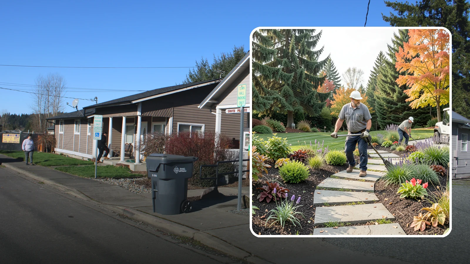 Garden Path Installation in South Prairie, Pierce County, WA - Charming garden paths in stone, gravel, or stepping stones that invite you through your landscape.