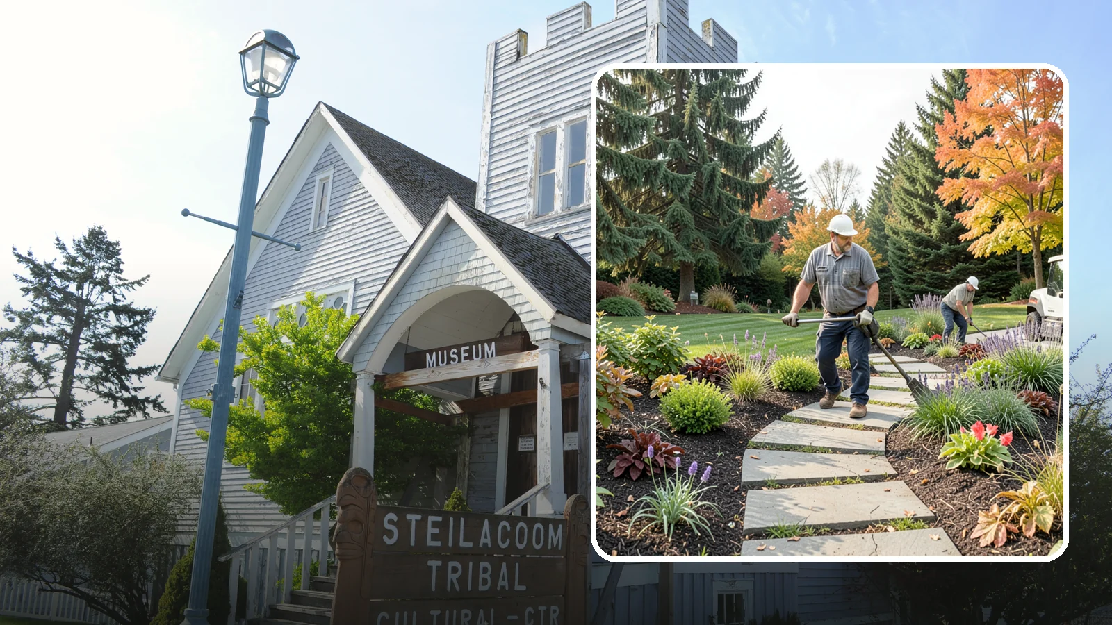 Garden Path Installation in Steilacoom, Pierce County, WA - Charming garden paths in stone, gravel, or stepping stones that invite you through your landscape.