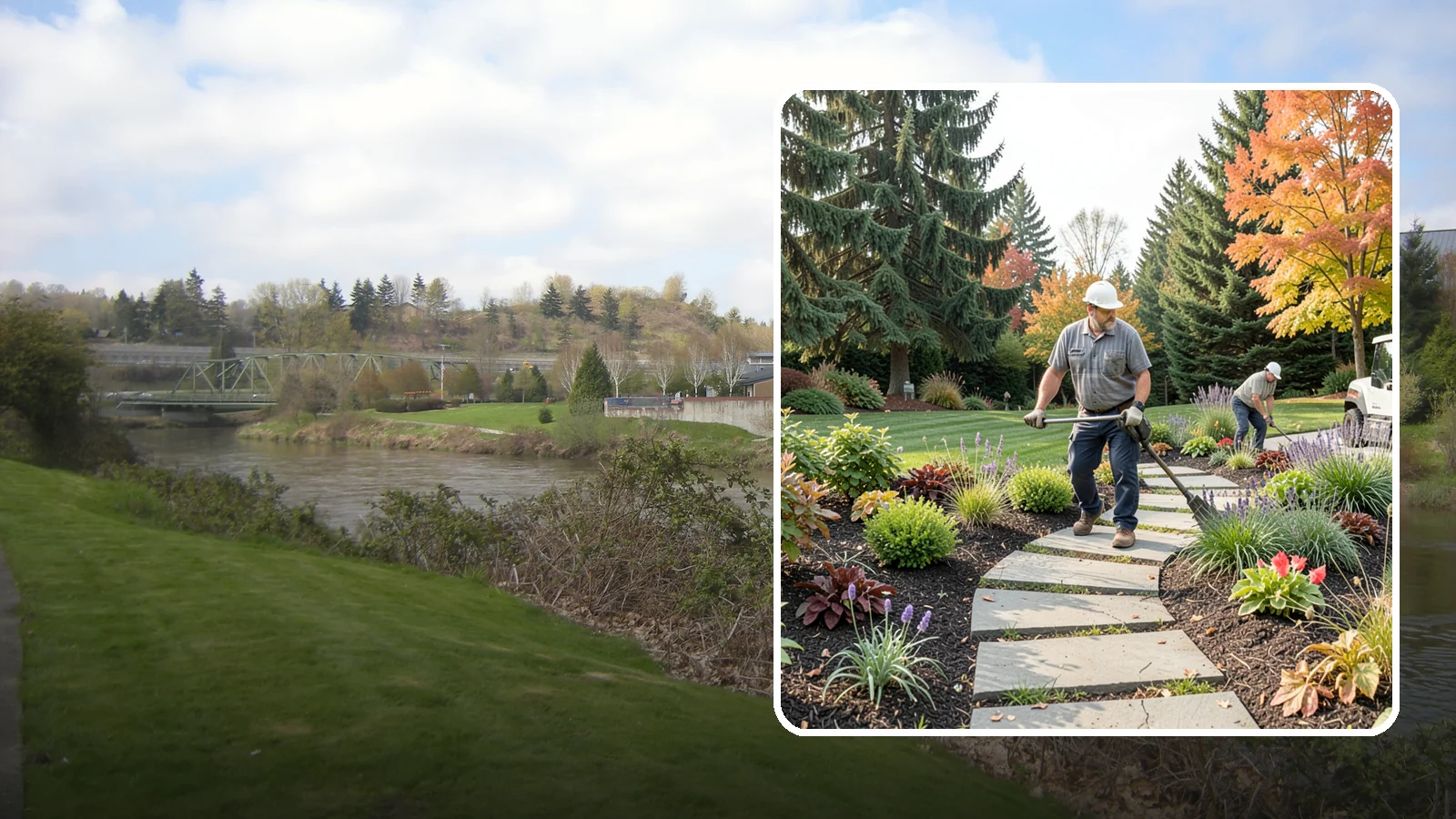 Garden Path Installation in Tukwila, King County, WA - Charming garden paths in stone, gravel, or stepping stones that invite you through your landscape.