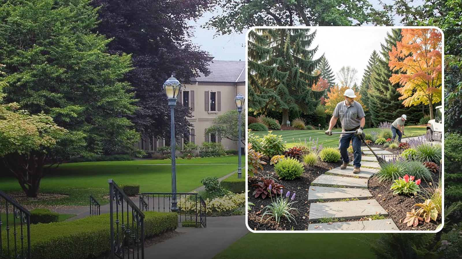 Garden Path Installation in Woodinville, King County, WA - Charming garden paths in stone, gravel, or stepping stones that invite you through your landscape.