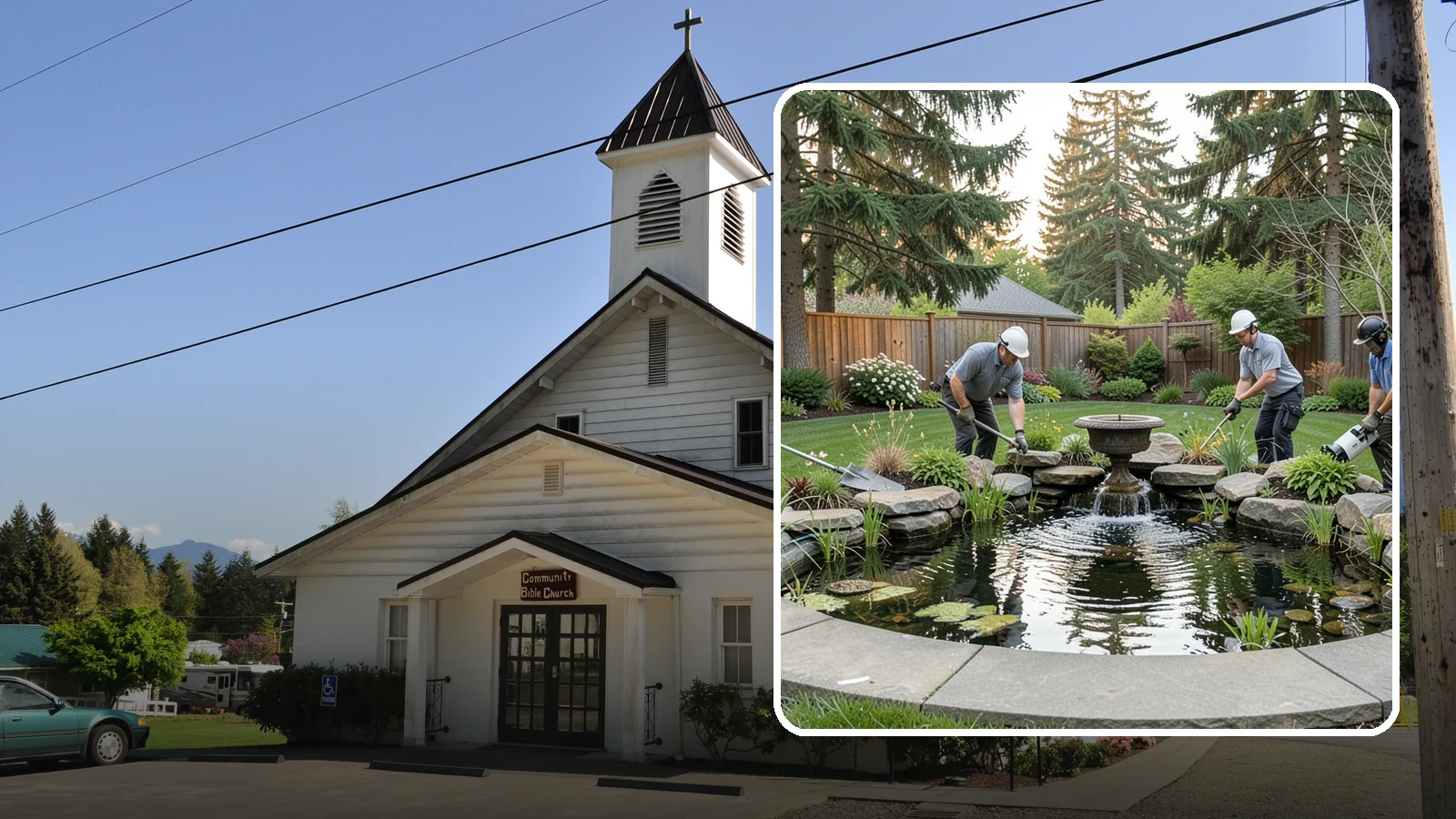Garden Pond Installation in Concrete, Skagit County, WA - Beautiful garden ponds with plants and circulation that create a living, tranquil ecosystem in your yard.