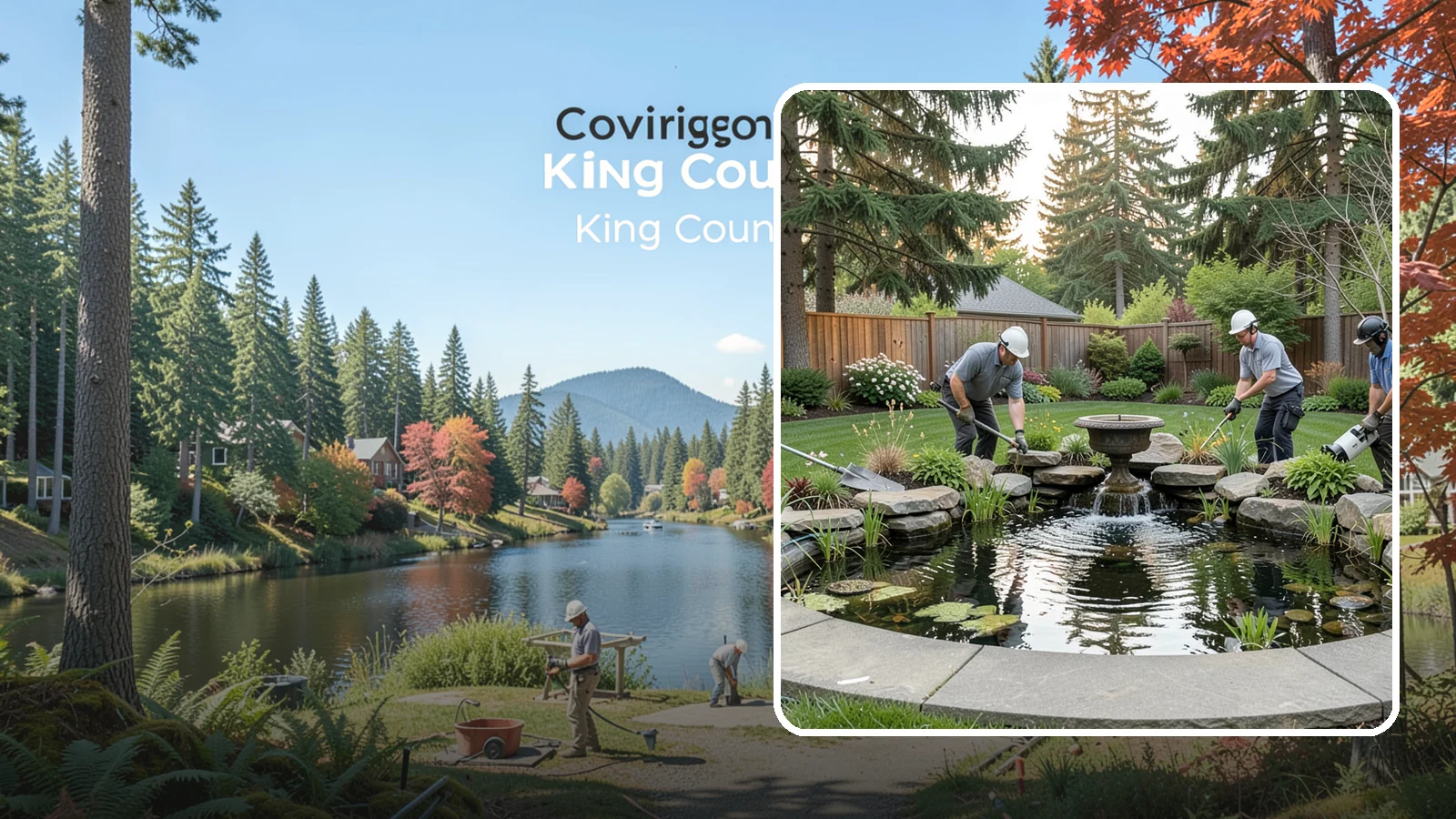 Garden Pond Installation in Covington, King County, WA - Beautiful garden ponds with plants and circulation that create a living, tranquil ecosystem in your yard.