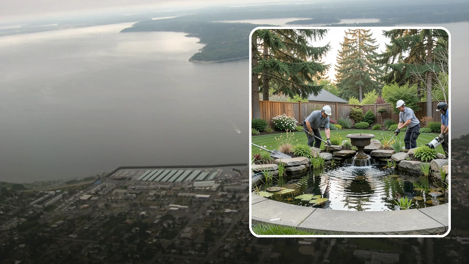 Garden Pond Installation in Des Moines, King County, WA - Beautiful garden ponds with plants and circulation that create a living, tranquil ecosystem in your yard.