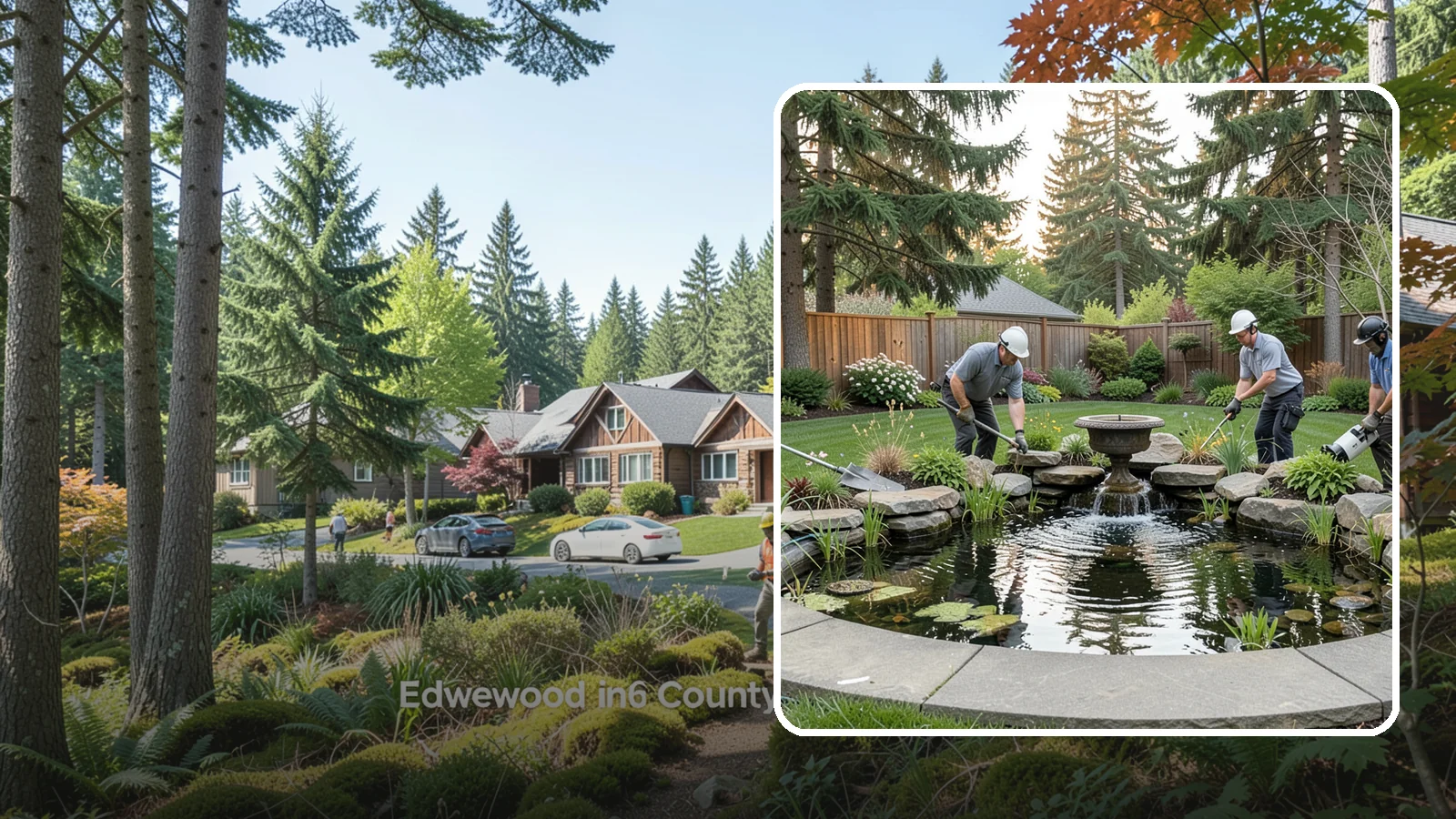 Garden Pond Installation in Edgewood, Pierce County, WA - Beautiful garden ponds with plants and circulation that create a living, tranquil ecosystem in your yard.