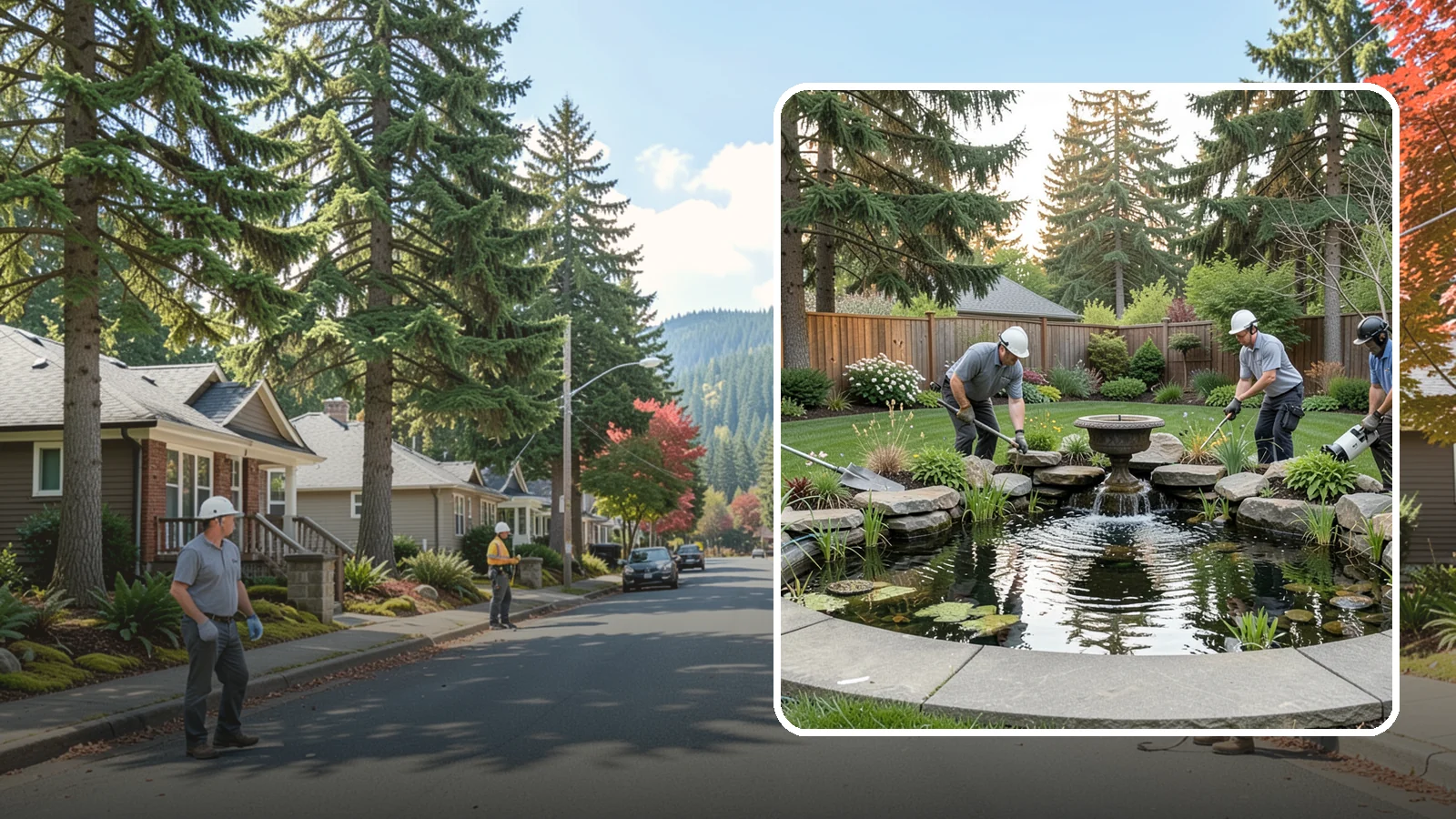 Garden Pond Installation in Hunts Point, King County, WA - Beautiful garden ponds with plants and circulation that create a living, tranquil ecosystem in your yard.