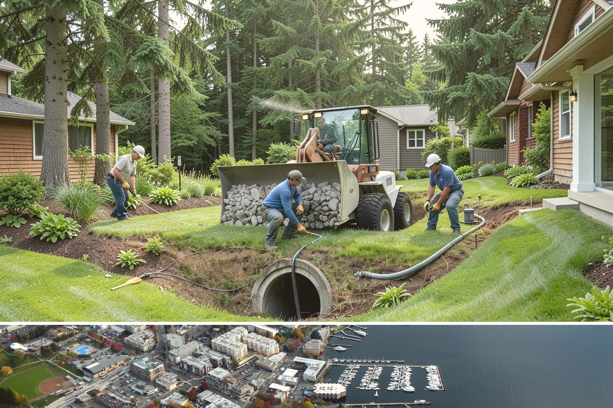 Garden Pond Installation in Kirkland, King County, WA - Best built spring through fall.