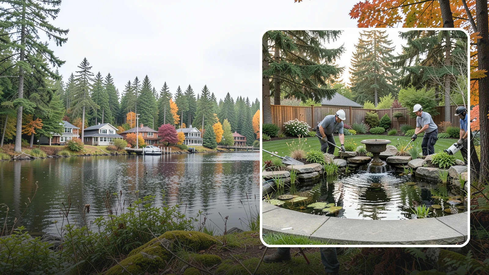 Garden Pond Installation in La Conner, Skagit County, WA - Beautiful garden ponds with plants and circulation that create a living, tranquil ecosystem in your yard.