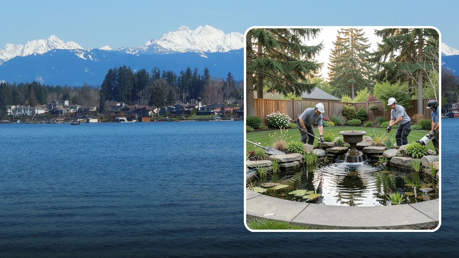 Garden Pond Installation in Lake Stevens, Snohomish County, WA - Beautiful garden ponds with plants and circulation that create a living, tranquil ecosystem in your yard.