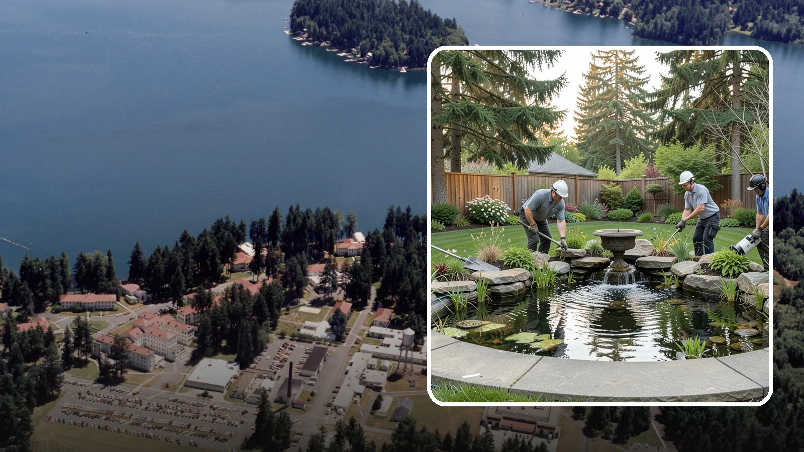 Garden Pond Installation in Lakewood, Pierce County, WA - Beautiful garden ponds with plants and circulation that create a living, tranquil ecosystem in your yard.