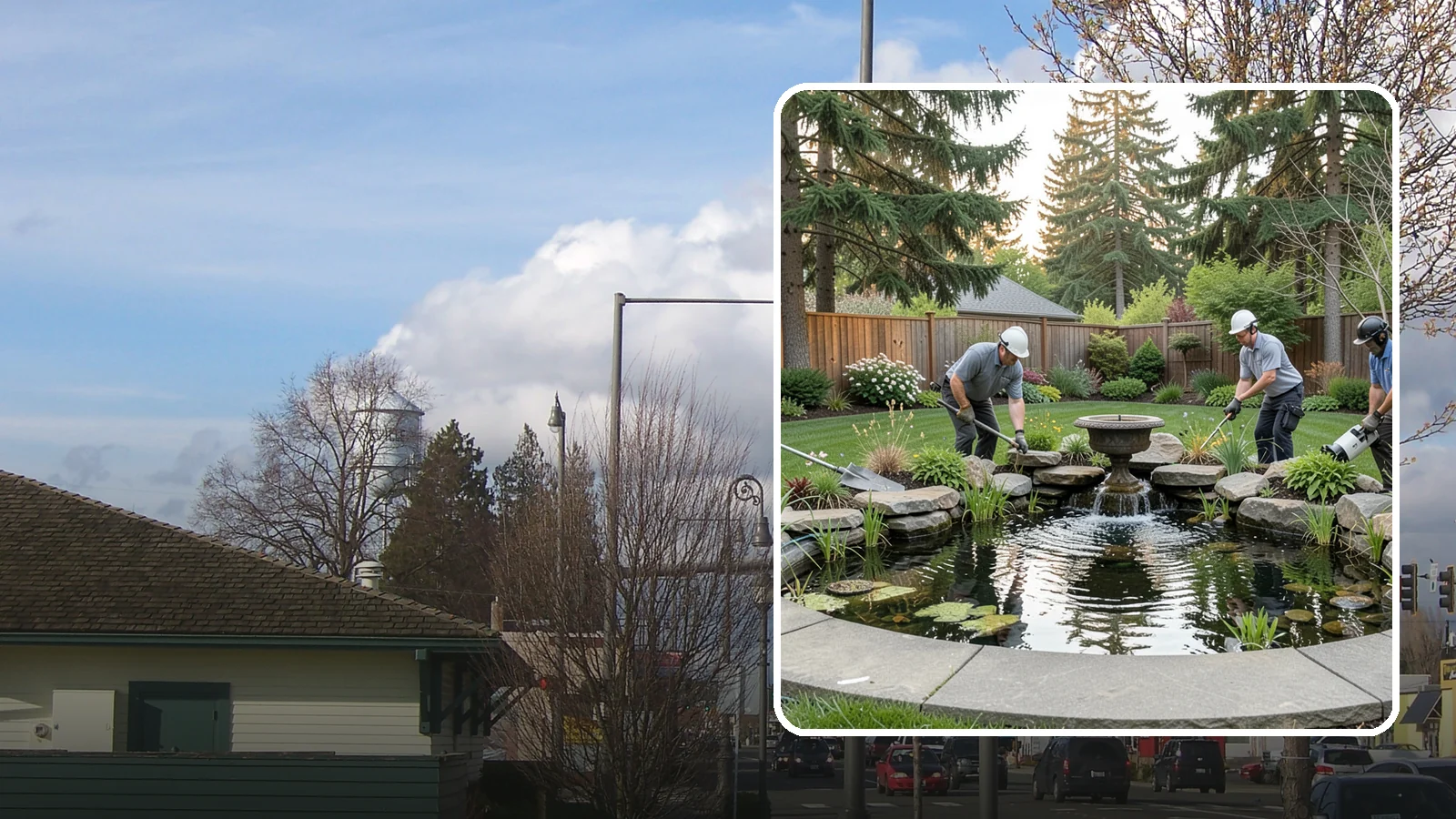 Garden Pond Installation in Marysville, Snohomish County, WA - Beautiful garden ponds with plants and circulation that create a living, tranquil ecosystem in your yard.