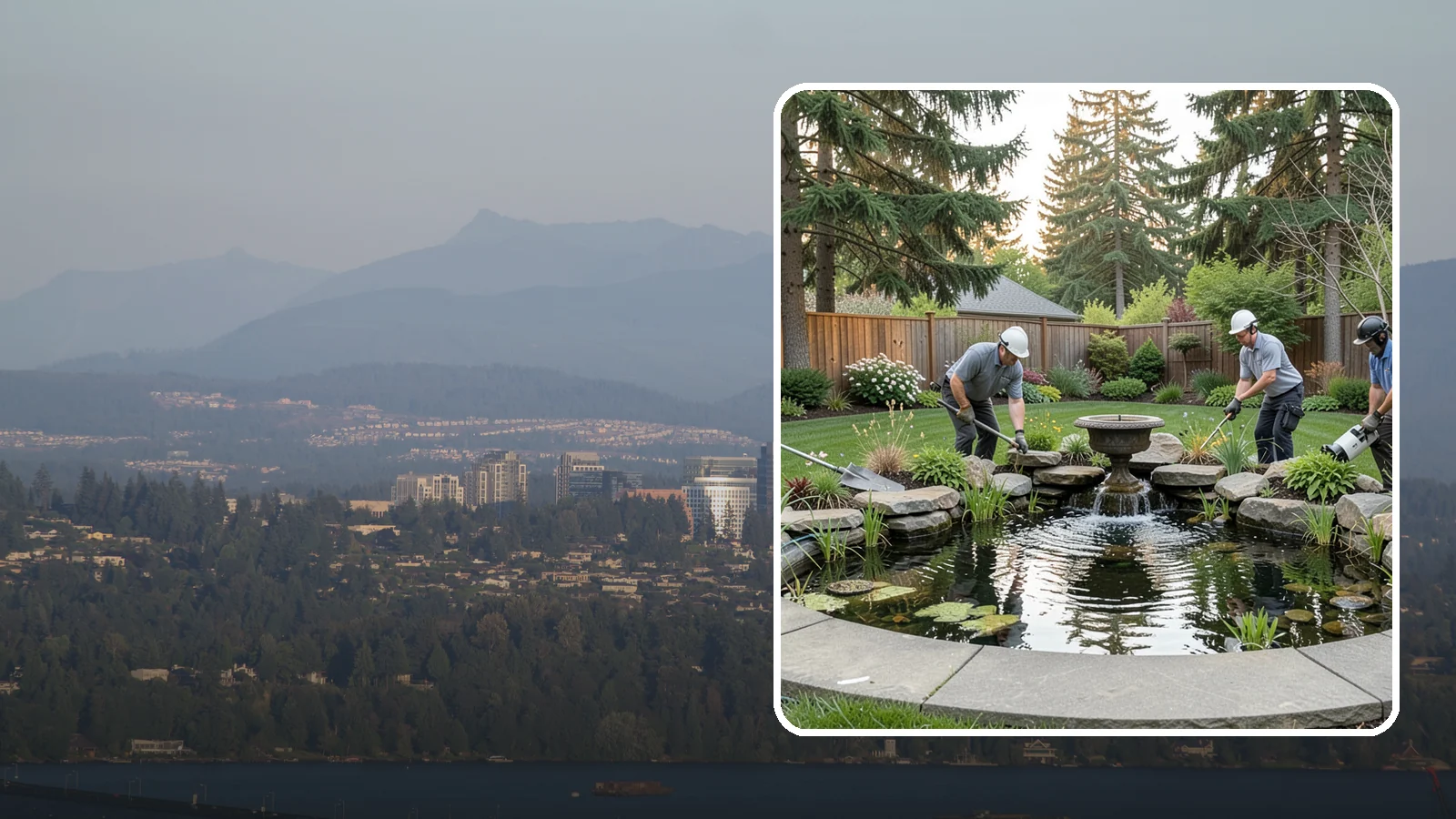 Garden Pond Installation in Medina, King County, WA - Beautiful garden ponds with plants and circulation that create a living, tranquil ecosystem in your yard.