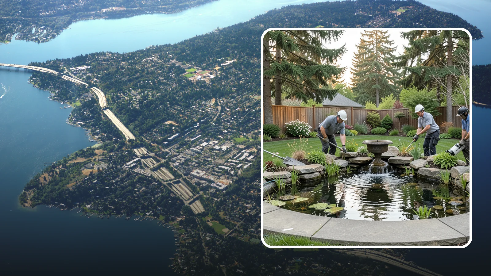 Garden Pond Installation in Mercer Island, King County, WA - Beautiful garden ponds with plants and circulation that create a living, tranquil ecosystem in your yard.