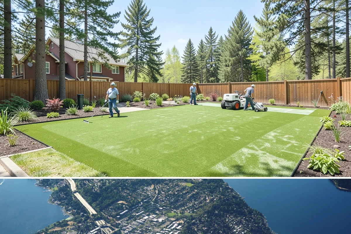 Garden Pond Installation in Mercer Island, King County, WA - Best built spring through fall.