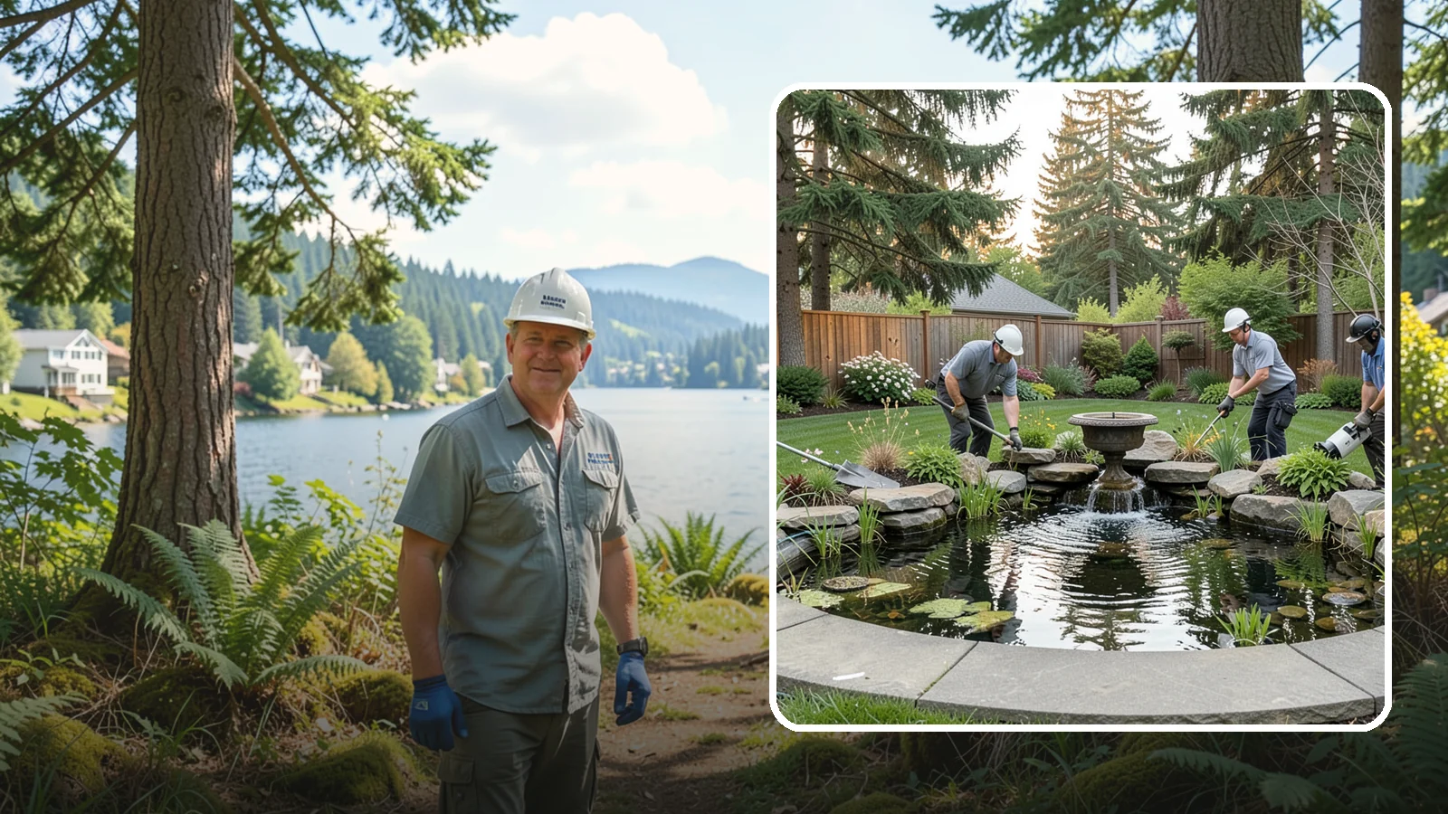 Garden Pond Installation in Milton, King County, WA - Beautiful garden ponds with plants and circulation that create a living, tranquil ecosystem in your yard.