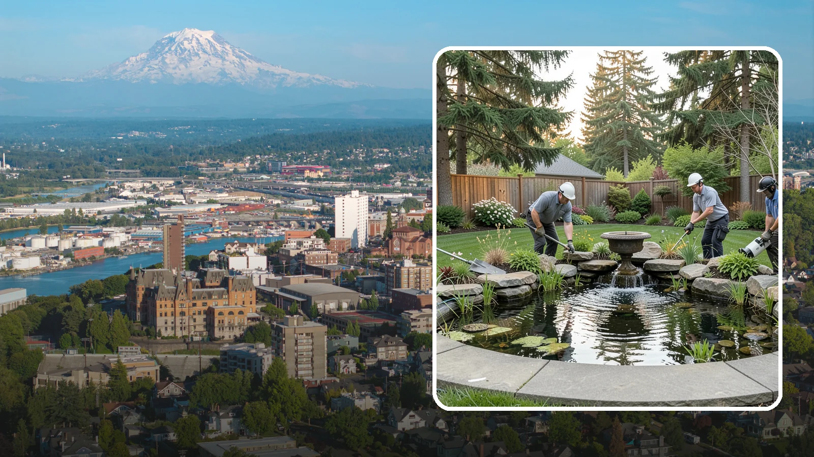 Garden Pond Installation in Tacoma, Pierce County, WA - Beautiful garden ponds with plants and circulation that create a living, tranquil ecosystem in your yard.