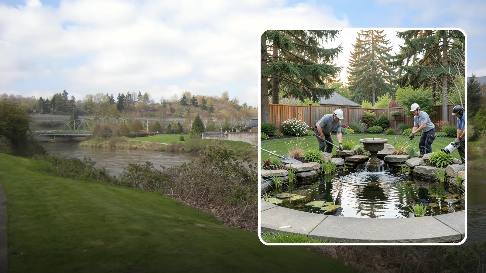 Garden Pond Installation in Tukwila, King County, WA - Beautiful garden ponds with plants and circulation that create a living, tranquil ecosystem in your yard.