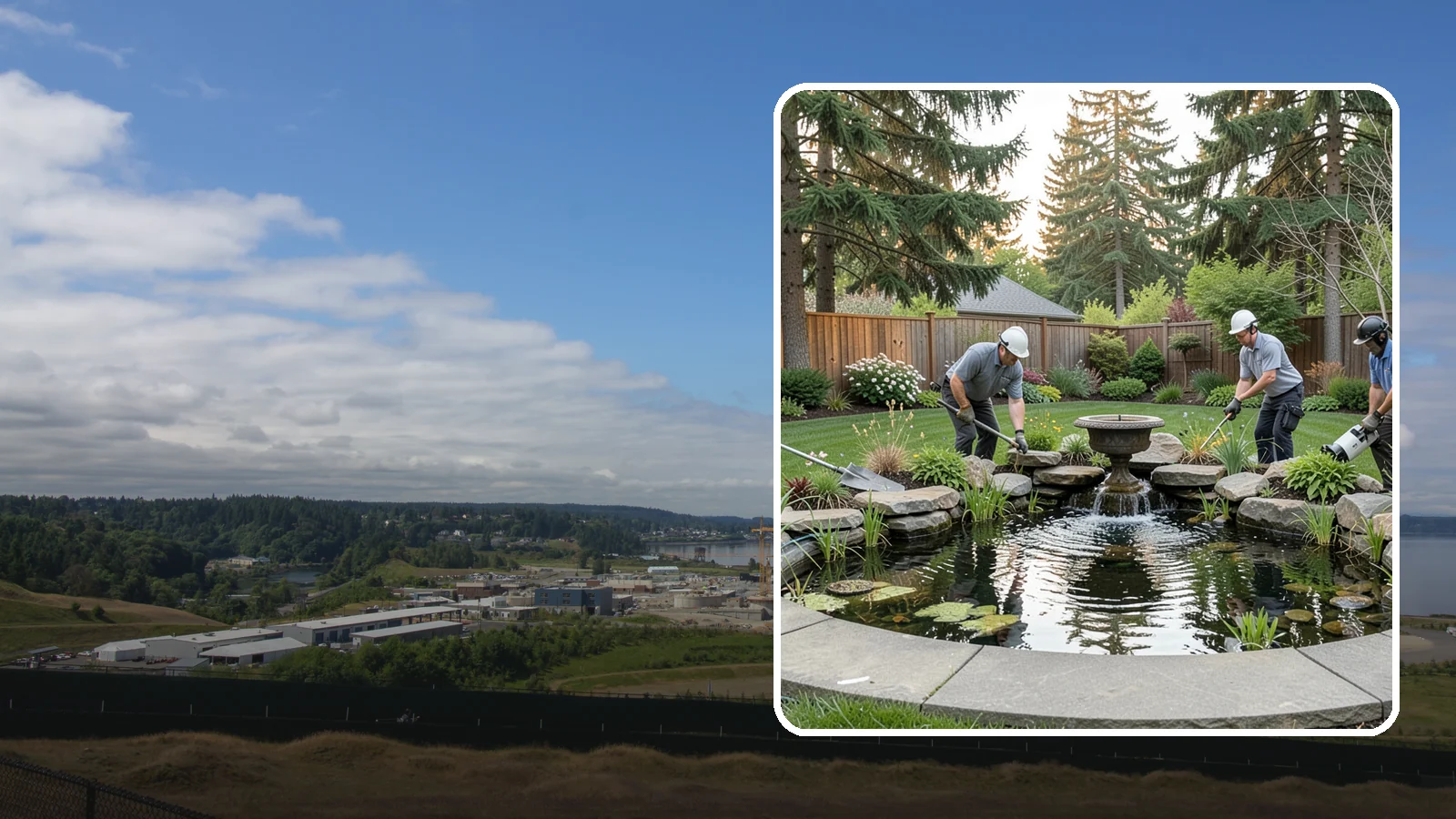 Garden Pond Installation in University Place, Pierce County, WA - Beautiful garden ponds with plants and circulation that create a living, tranquil ecosystem in your yard.