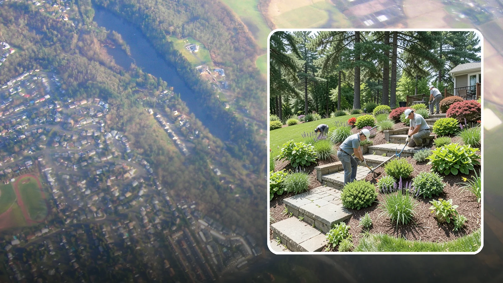 Garden Stairs in Algona, King County, WA - Custom garden stairs in stone, timber, or pavers that make sloped landscapes safe and accessible.