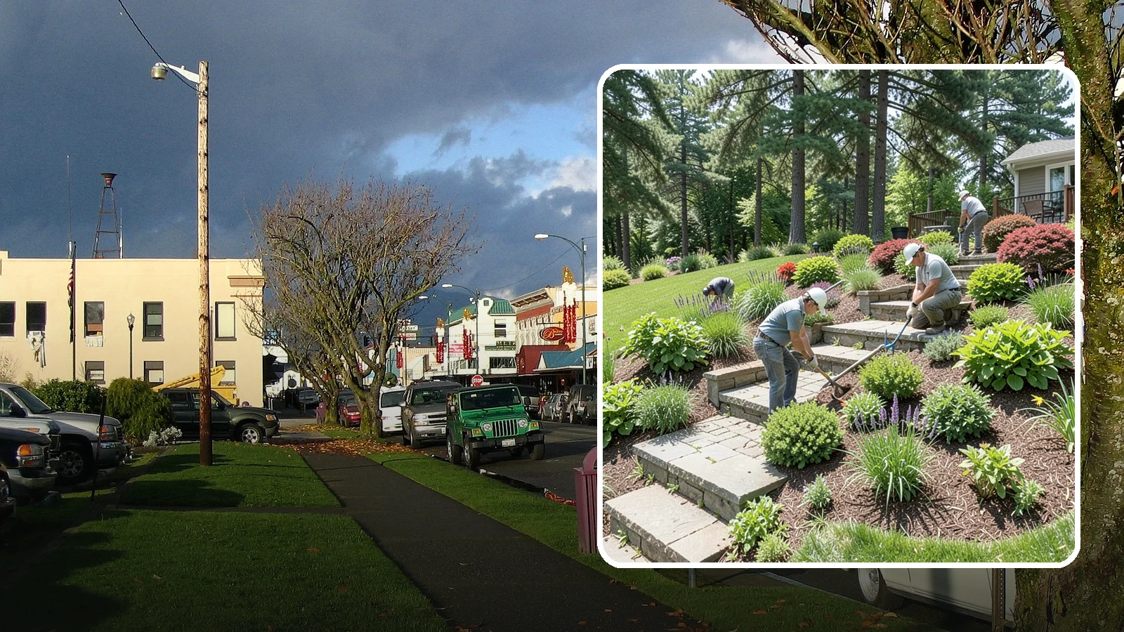 Garden Stairs in Arlington, Snohomish County, WA - Custom garden stairs in stone, timber, or pavers that make sloped landscapes safe and accessible.