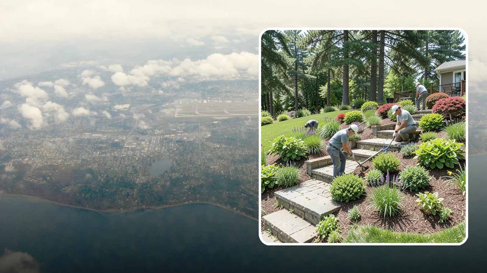 Garden Stairs in Burien, King County, WA - Custom garden stairs in stone, timber, or pavers that make sloped landscapes safe and accessible.