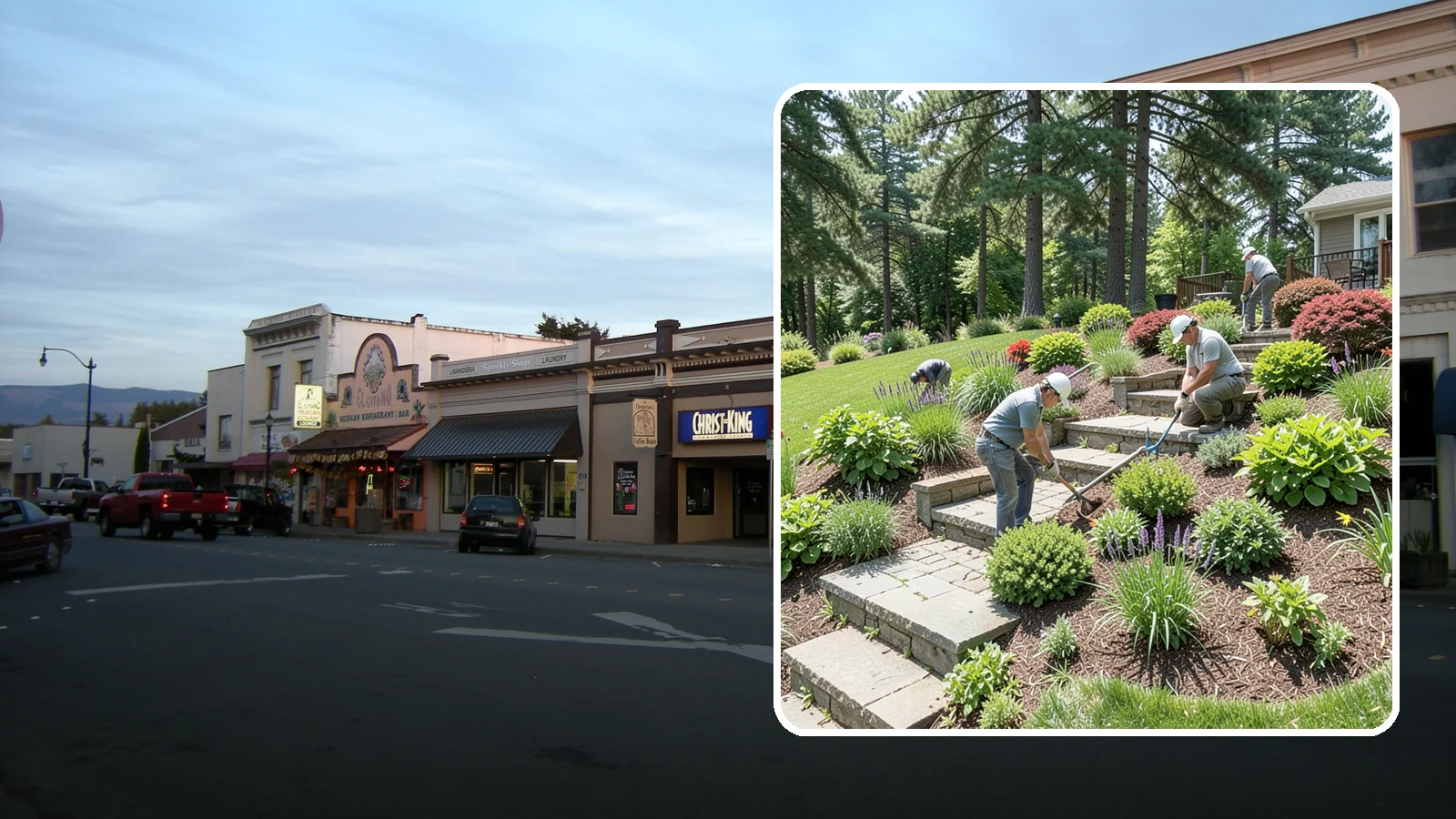 Garden Stairs in Burlington, Skagit County, WA - Custom garden stairs in stone, timber, or pavers that make sloped landscapes safe and accessible.