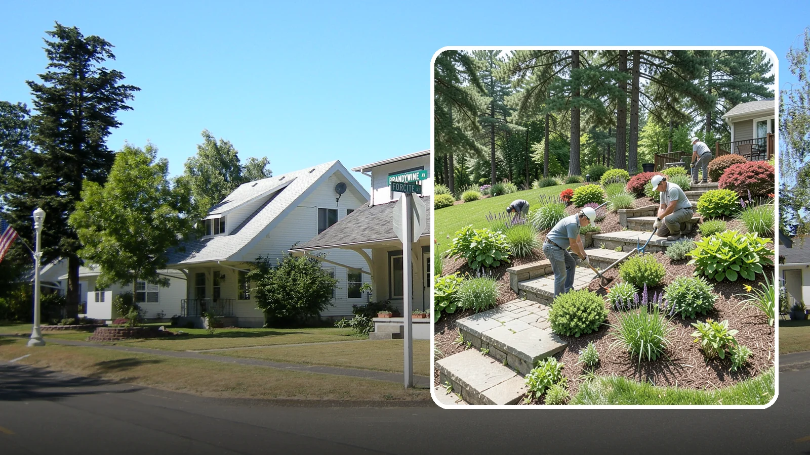 Garden Stairs in DuPont, Pierce County, WA - Custom garden stairs in stone, timber, or pavers that make sloped landscapes safe and accessible.