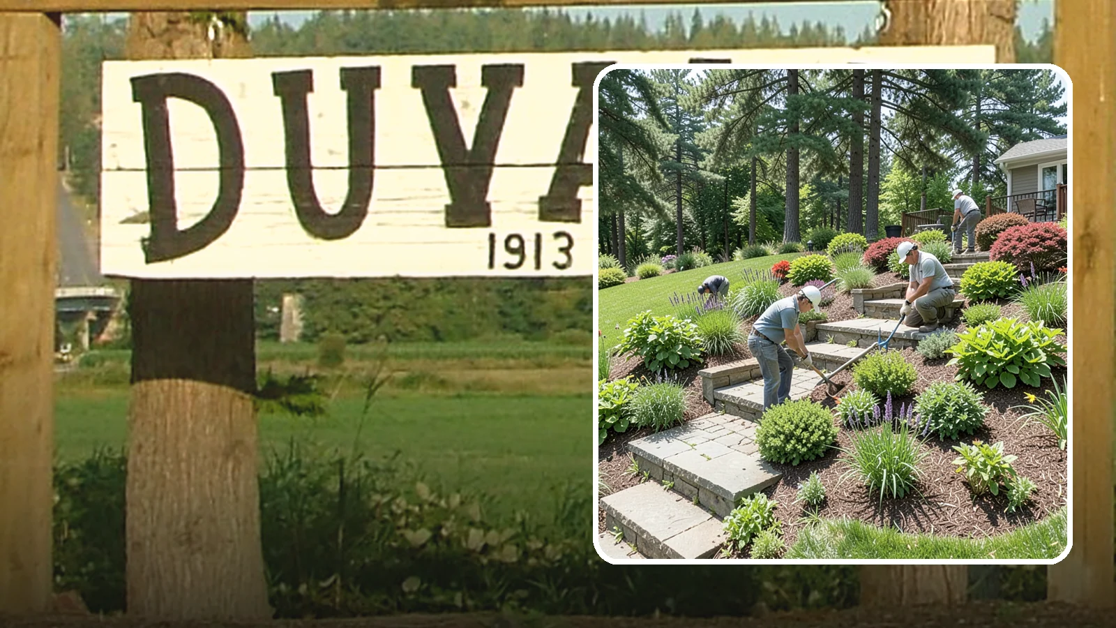 Garden Stairs in Duvall, King County, WA - Custom garden stairs in stone, timber, or pavers that make sloped landscapes safe and accessible.