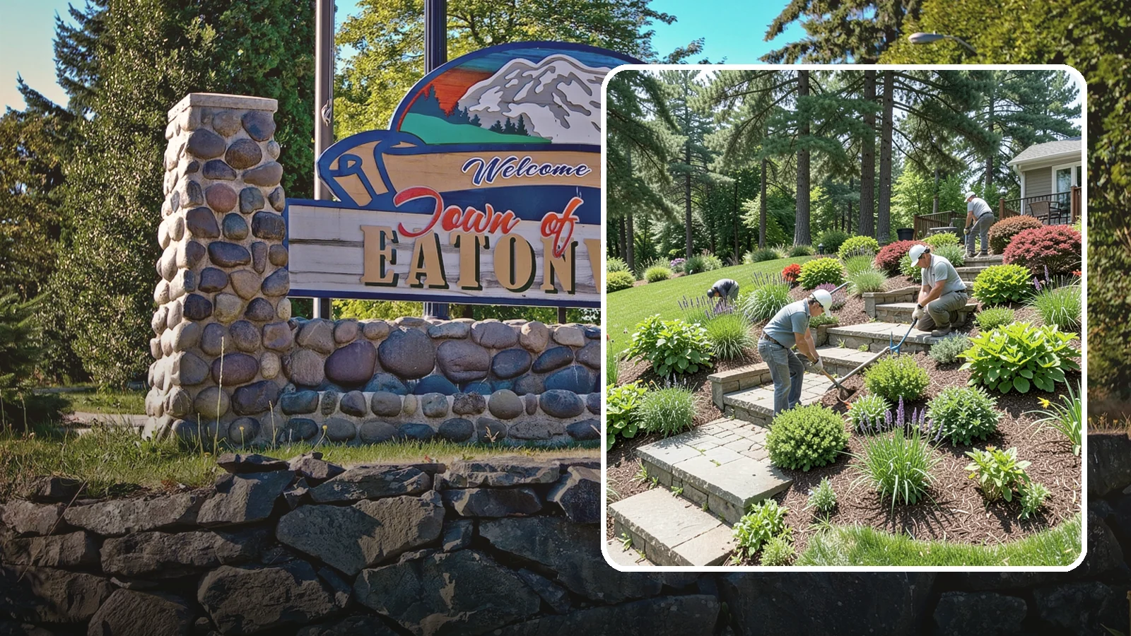Garden Stairs in Eatonville, Pierce County, WA - Custom garden stairs in stone, timber, or pavers that make sloped landscapes safe and accessible.