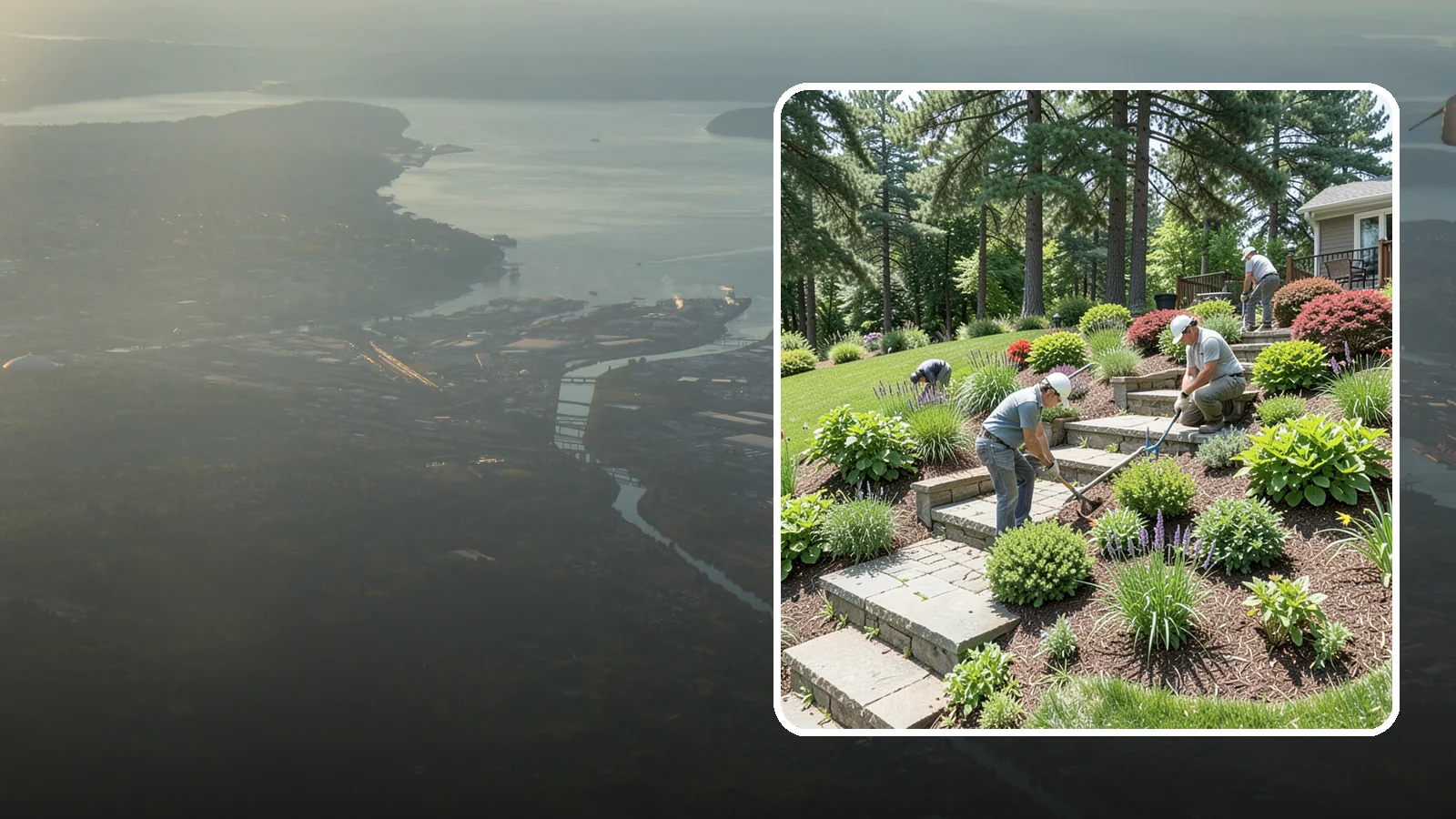Garden Stairs in Fife, Pierce County, WA - Custom garden stairs in stone, timber, or pavers that make sloped landscapes safe and accessible.