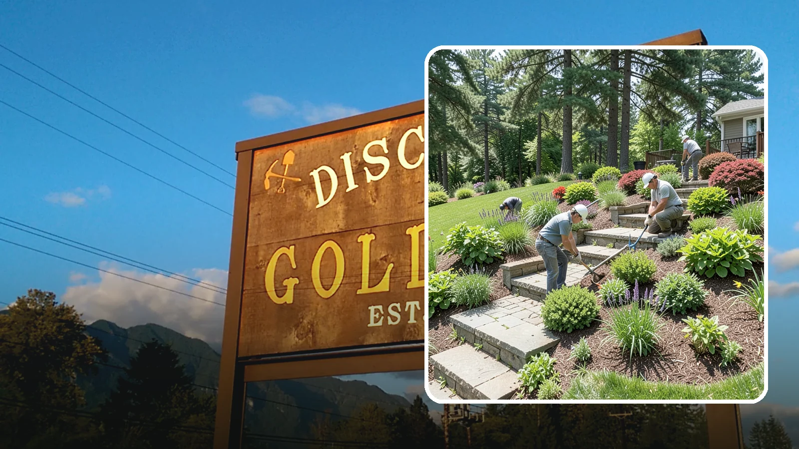 Garden Stairs in Gold Bar, Snohomish County, WA - Custom garden stairs in stone, timber, or pavers that make sloped landscapes safe and accessible.