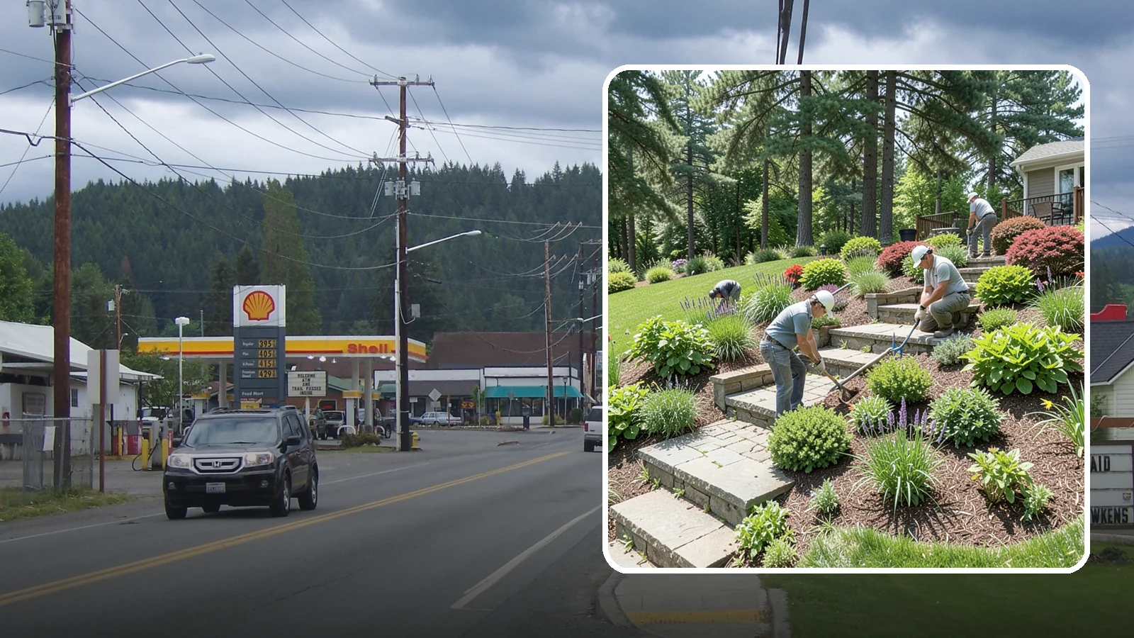 Garden Stairs in Granite Falls, Snohomish County, WA - Custom garden stairs in stone, timber, or pavers that make sloped landscapes safe and accessible.