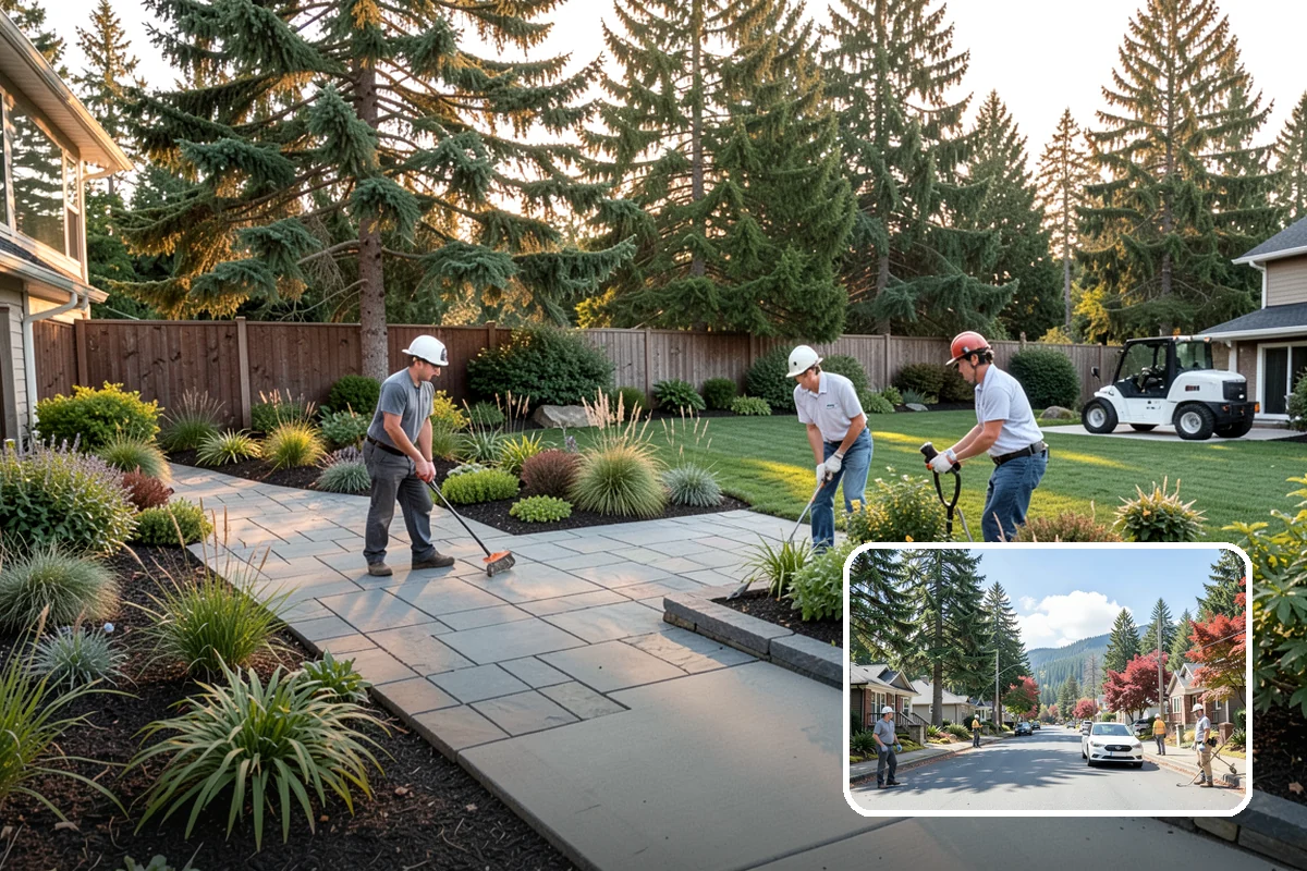 Garden Stairs in Hunts Point, King County, WA - Makes sloped yards safe and usable