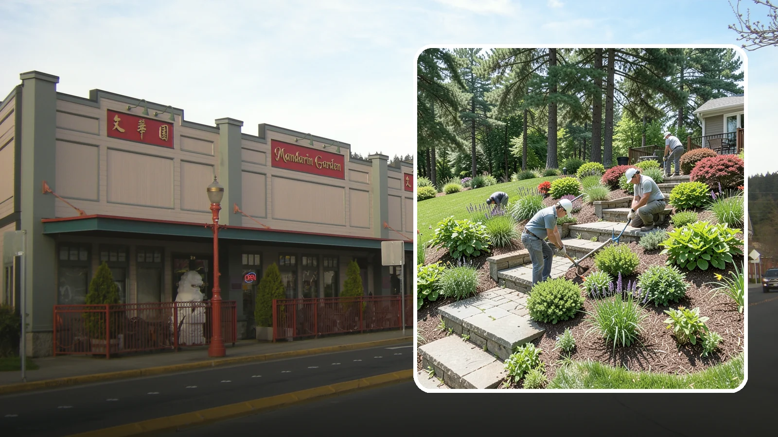 Garden Stairs in Issaquah, King County, WA - Custom garden stairs in stone, timber, or pavers that make sloped landscapes safe and accessible.