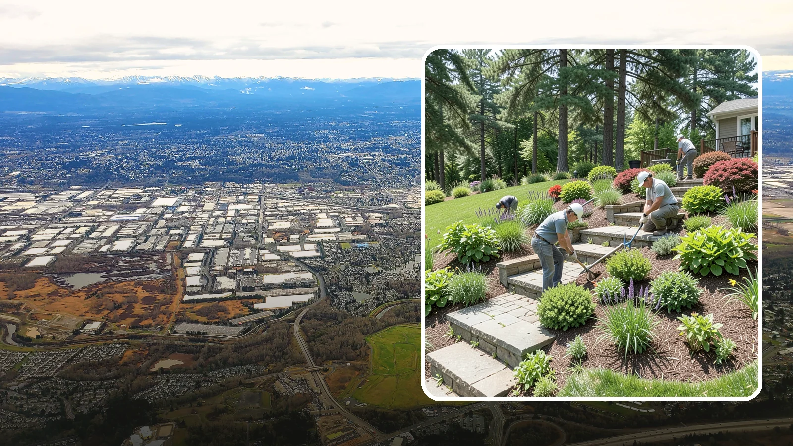 Garden Stairs in Kent, King County, WA - Custom garden stairs in stone, timber, or pavers that make sloped landscapes safe and accessible.