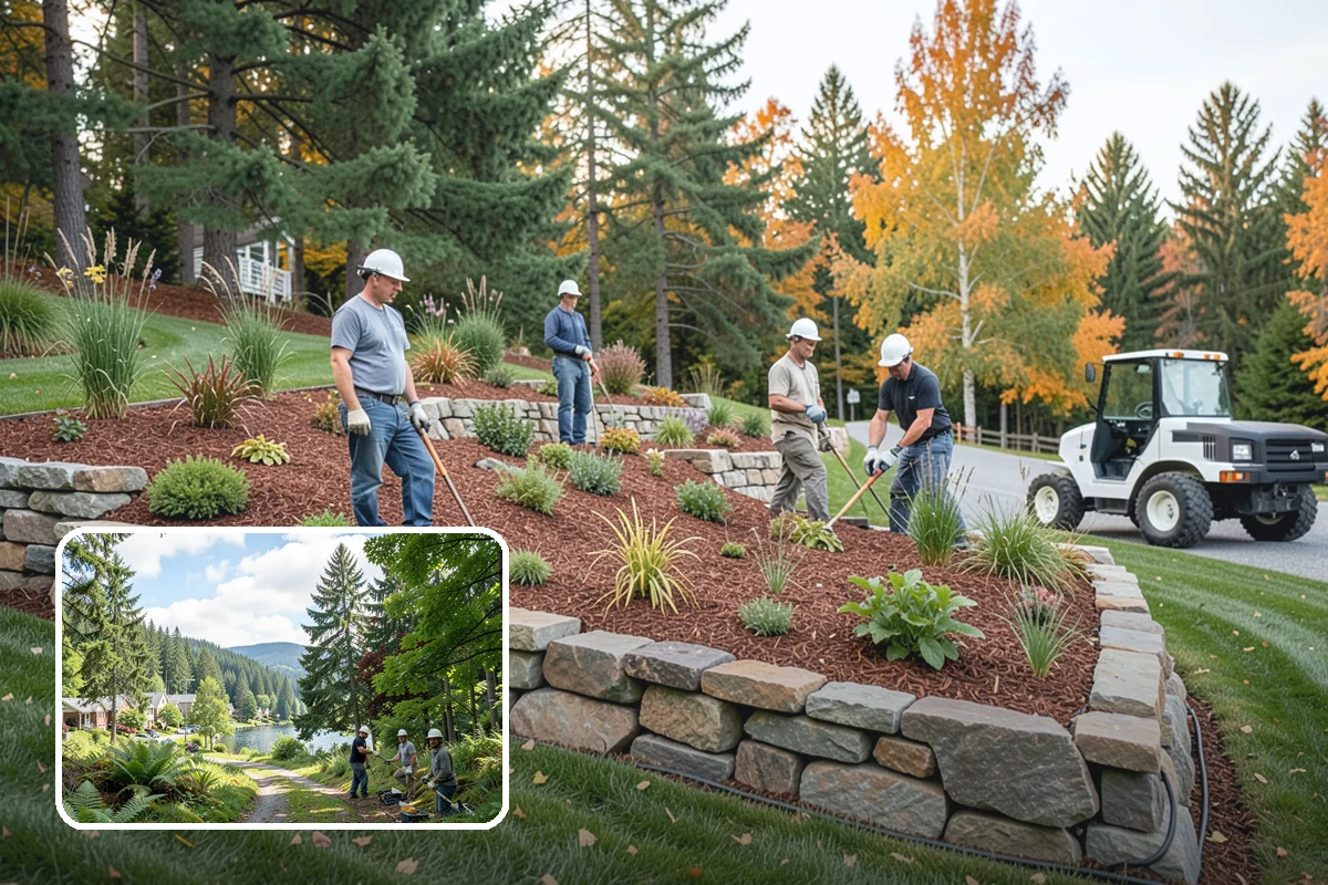 Garden Stairs in Lake Forest Park, King County, WA - Makes sloped yards safe and usable