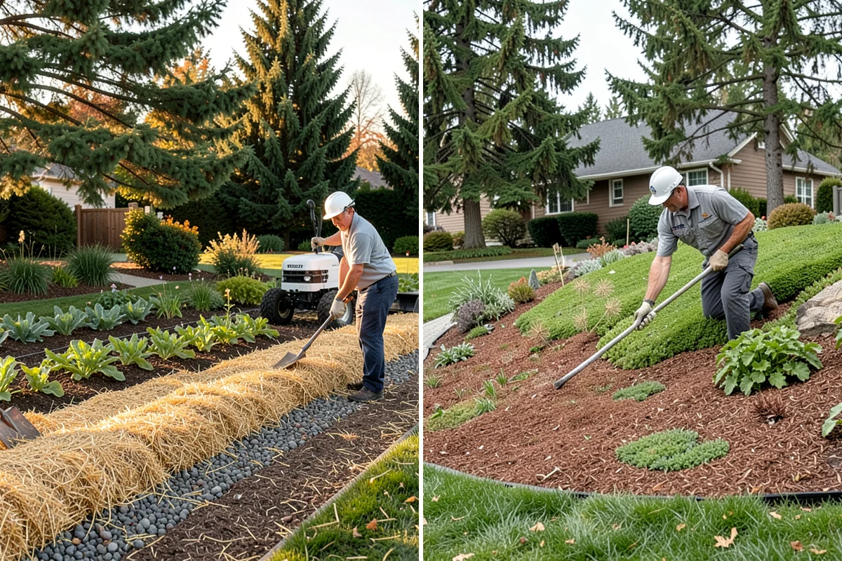 Garden Stairs in Lyman, Skagit County, WA - Assess the slope and stair path