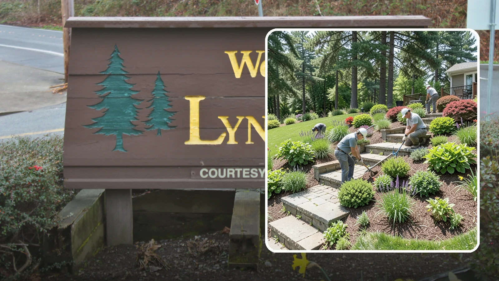 Garden Stairs in Lynnwood, Snohomish County, WA - Custom garden stairs in stone, timber, or pavers that make sloped landscapes safe and accessible.