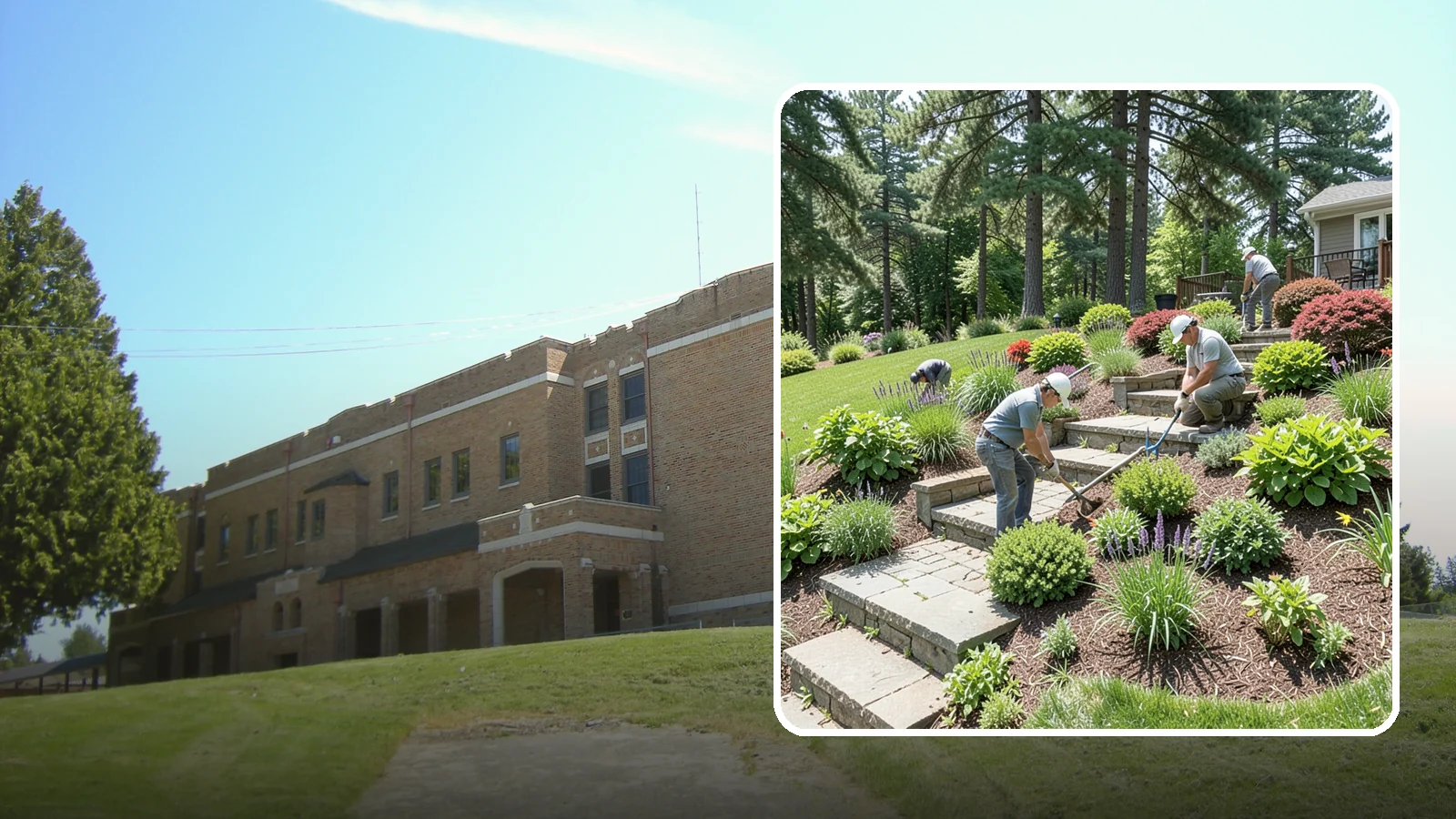 Garden Stairs in Maple Valley, King County, WA - Custom garden stairs in stone, timber, or pavers that make sloped landscapes safe and accessible.
