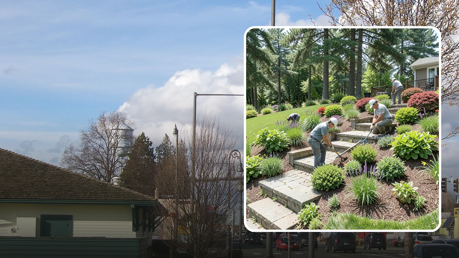 Garden Stairs in Marysville, Snohomish County, WA - Custom garden stairs in stone, timber, or pavers that make sloped landscapes safe and accessible.