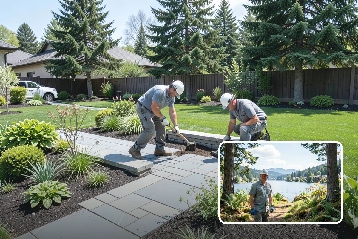 Garden Stairs in Milton, King County, WA - Makes sloped yards safe and usable