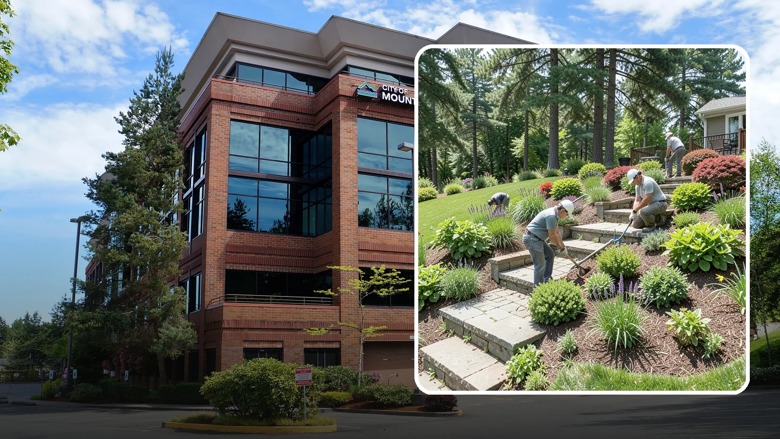 Garden Stairs in Mountlake Terrace, Snohomish County, WA - Custom garden stairs in stone, timber, or pavers that make sloped landscapes safe and accessible.