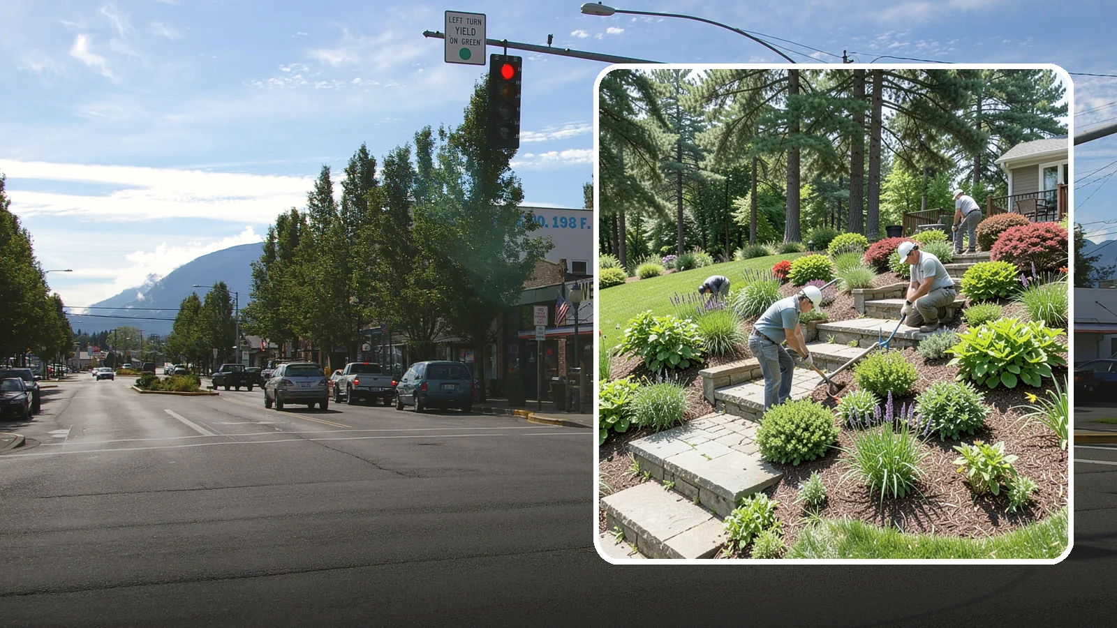 Garden Stairs in North Bend, King County, WA - Custom garden stairs in stone, timber, or pavers that make sloped landscapes safe and accessible.