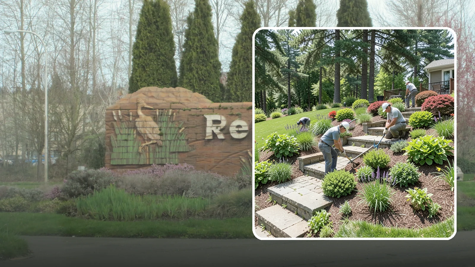 Garden Stairs in Renton, King County, WA - Custom garden stairs in stone, timber, or pavers that make sloped landscapes safe and accessible.