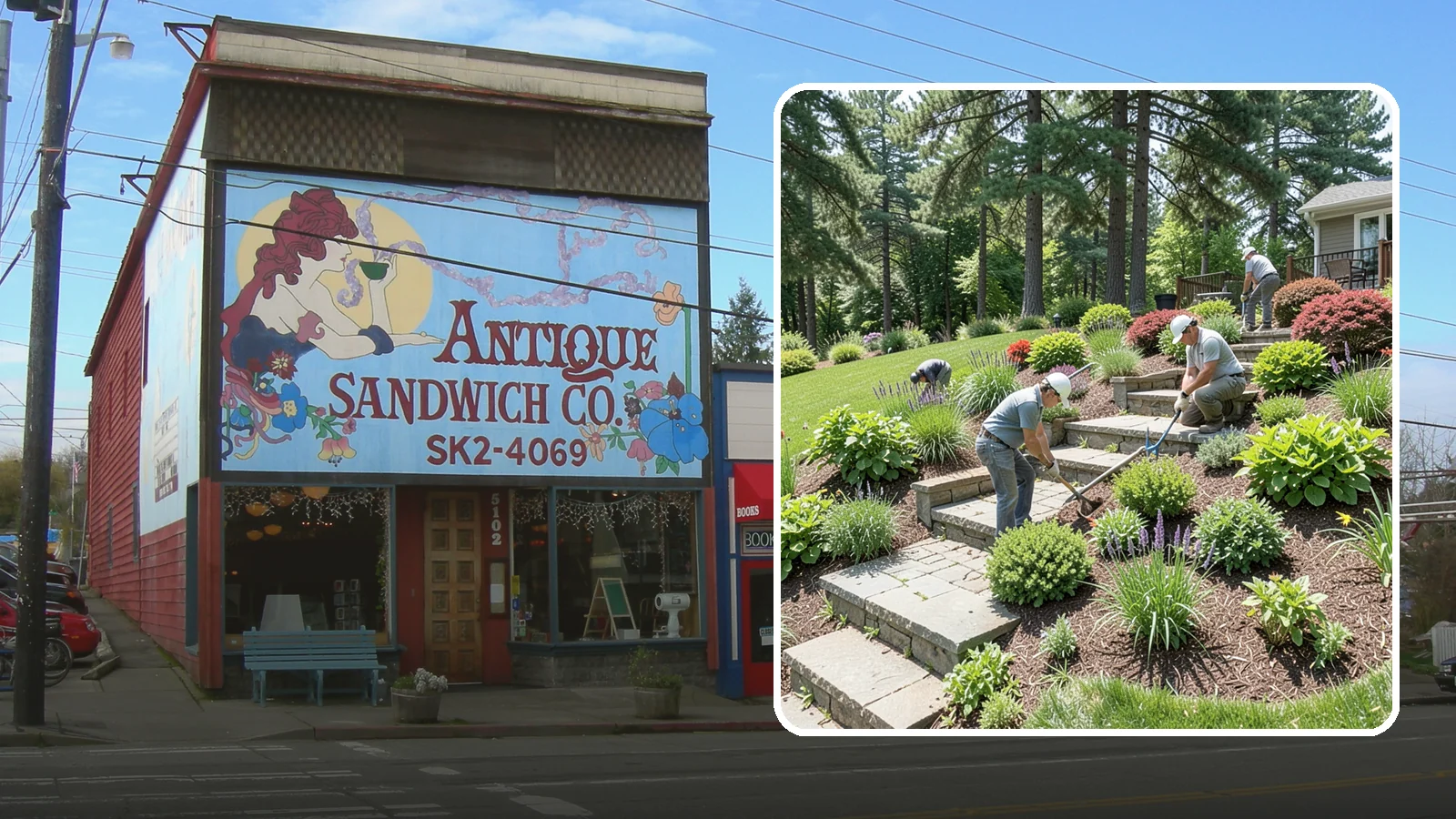 Garden Stairs in Ruston, Pierce County, WA - Custom garden stairs in stone, timber, or pavers that make sloped landscapes safe and accessible.